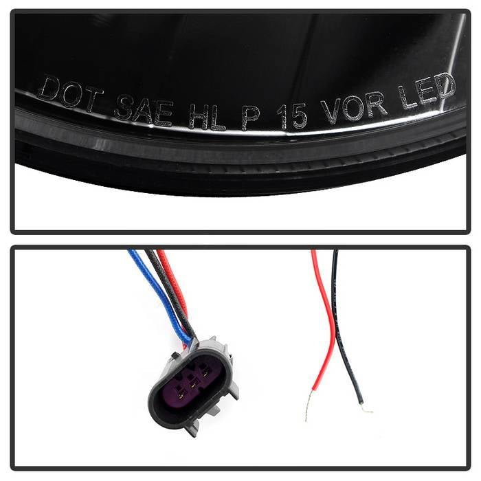 Jeep Wrangler 07-18 LED Crystal Headlights - Black