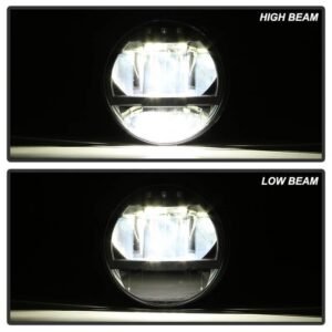 Jeep Wrangler 07-18 LED Crystal Headlights - Black - Image 5