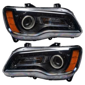 2011-2014 Chrysler 300c Non Hid Pre-assembled SMD Halo Headlights - Black Housing - Image 10