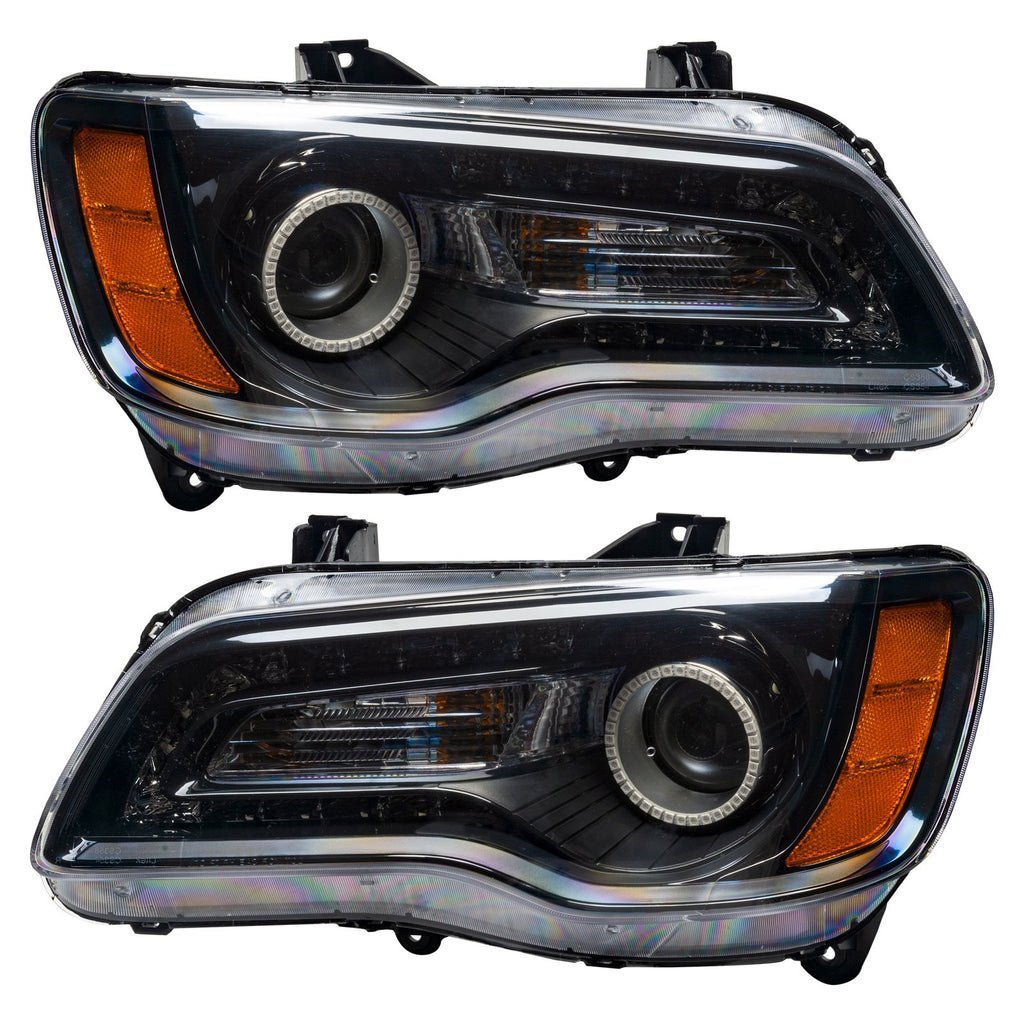 2011-2014 Chrysler 300c Non Hid Pre-assembled SMD Halo Headlights - Black Housing