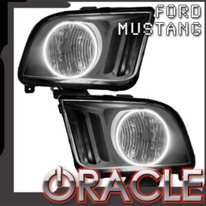 Oracle Lighting 2005-2009 Ford Mustang Pre-assembled SMD Halo Technology Headlights - Image 1