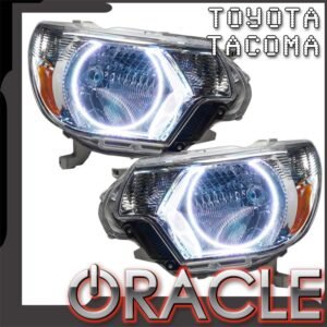 Oracle Lighting 2012-2015 Toyota Tacoma Pre-assembled SMD Halo Headlights - Chrome - Image 1