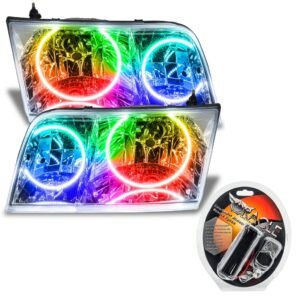 Oracle Lighting 1998-2011 Ford Crown Victoria Pre-assembled SMD Halo Headlights - Halogen - Chrome Housing - Image 9