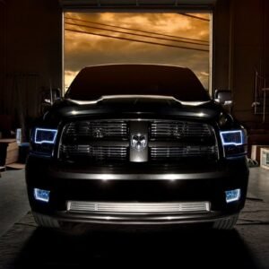 Oracle Lighting 2009-2018 Ram 1500 Sport Pre-assembled SMD Halo Headlights - Black Housing - Image 8