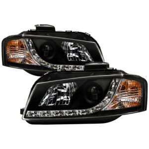 Audi A3 06-08 Projector Headlights Halogen Model Only - Black - Image 1