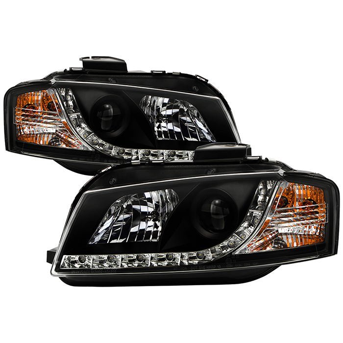 Audi A3 06-08 Projector Headlights Halogen Model Only - Black