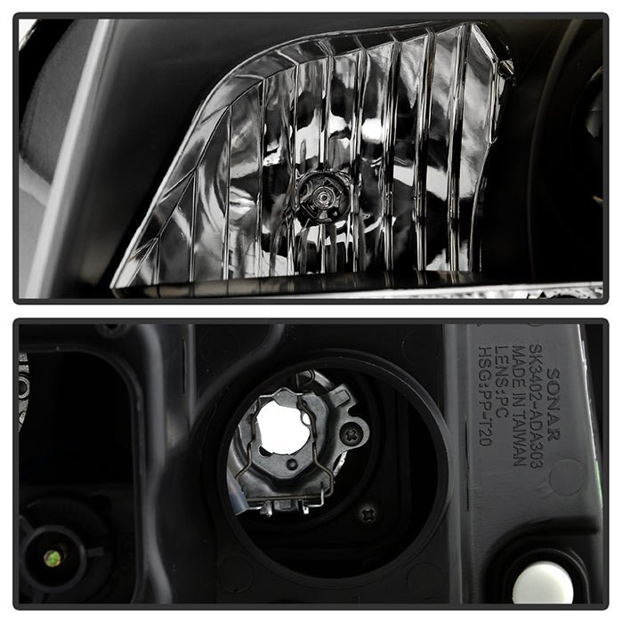 Audi A3 06-08 Projector Headlights Halogen Model Only - Black