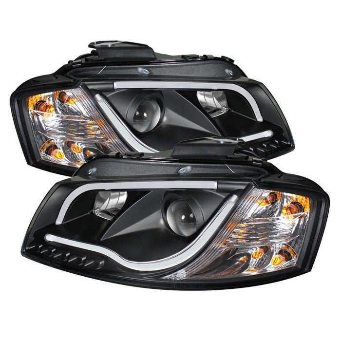 Audi A3 06-08 Projector Headlights Halogen Model Only - Black