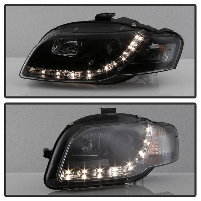Audi A4 06-08 Projector Headlights Halogen Model Only - Black