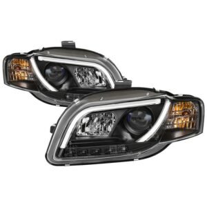 Audi A4 06-08 Projector Headlights Halogen Model Only -Black - Image 1