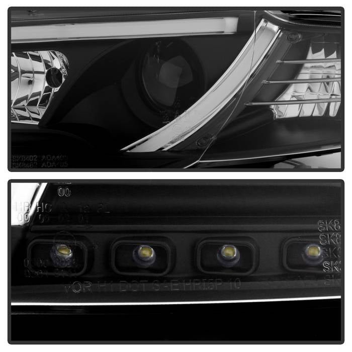 Audi A4 06-08 Projector Headlights Halogen Model Only -Black