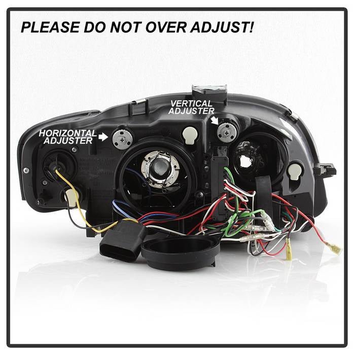 Audi A4 06-08 Projector Headlights Halogen Model Only -Black