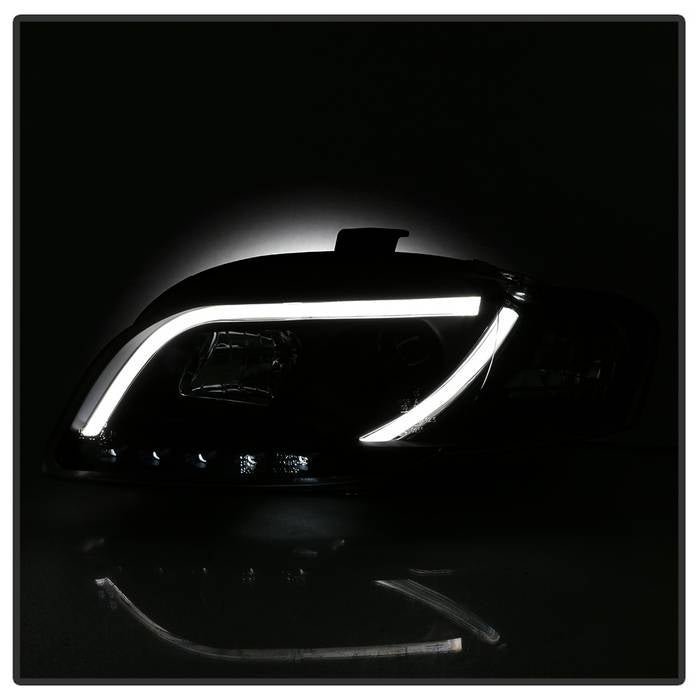 Audi A4 06-08 Projector Headlights Halogen Model Only -Black