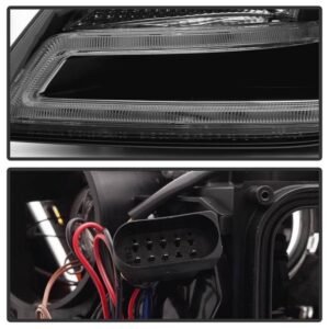 Audi A4 09-12 Projector Headlights Halogen Model Only LED - Black - Image 5