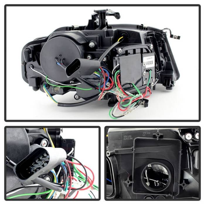 Audi A4 09-12 Projector Headlights Model Only LED - Black