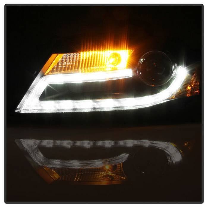Audi A4 09-12 Projector Headlights Model Only LED - Black