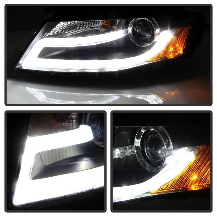 Audi A4 09-12 Projector Headlights Model Only LED - Black