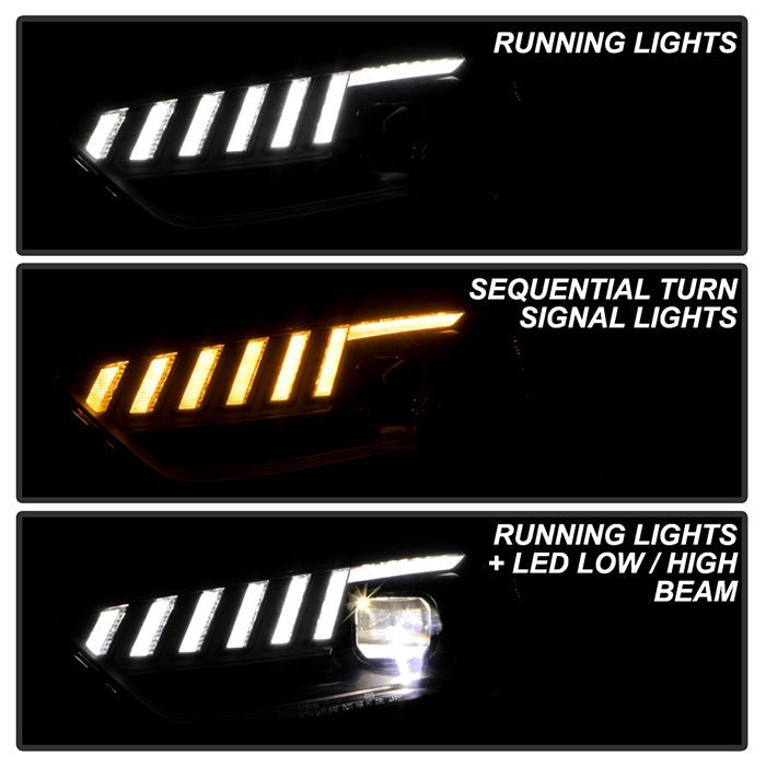 Audi A4 13-16 / S4 13-16 LED Modul Equipped Headlights - Black