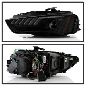 Audi A4 13-16/S4 13-16 Led Module Headlights - Black - Image 2