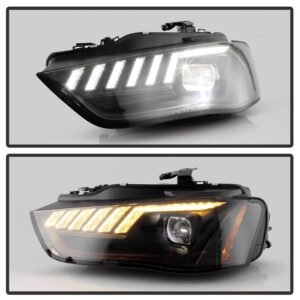 Audi A4 13-16/S4 13-16 Led Module Headlights - Black - Image 9