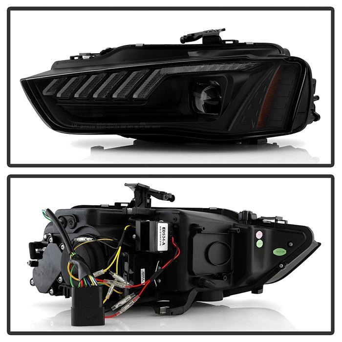Audi A4 13-16 / S4 13-16 Halogen Model Projector Headlights - Black