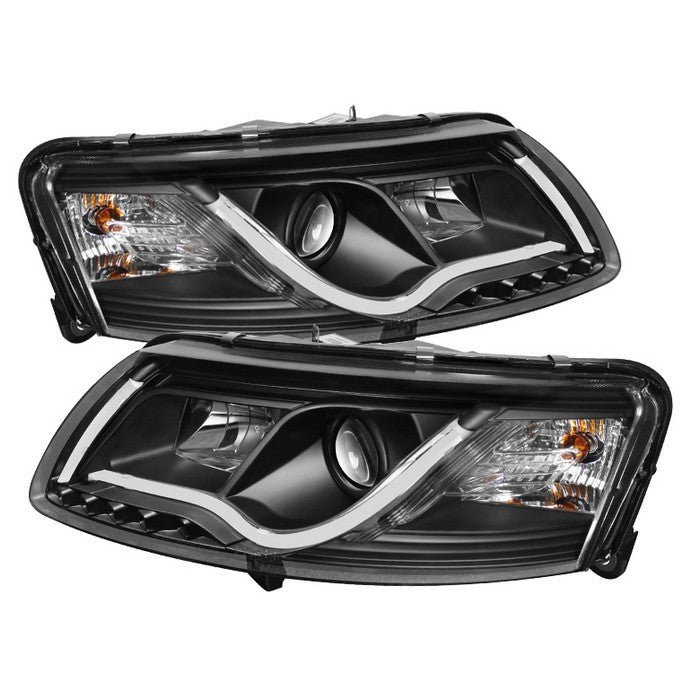 Audi A6 05-07 Projector Headlights - Halogen Model Only - Black