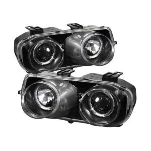 Acura Integra 94-97 Projector LED Headlights -Black - Image 1