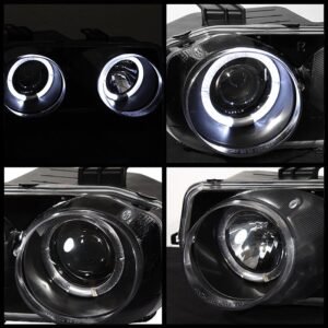 Acura Integra 94-97 Projector LED Headlights -Black - Image 3