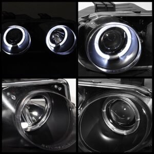 Acura Integra 98-01 Projector LED Headlights -Black - Image 3