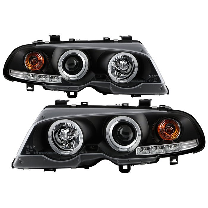 BMW E46 3-Series 00-03 2DR / M3 01-06 2DR 1PC Projector Headlights - Black