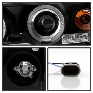 BMW E46 3-Series 00-03 2DR / M3 01-06 2DR 1PC Projector Headlights - Black - Image 3