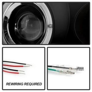 BMW E46 3-Series 00-03 2DR / M3 01-06 2DR 1PC Projector Headlights - Black - Image 4