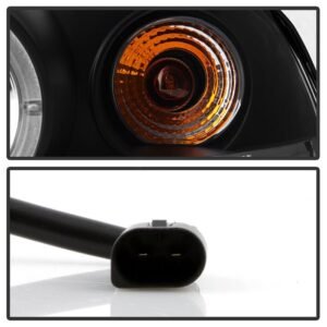 BMW E46 3-Series 00-03 2DR / M3 01-06 2DR 1PC Projector Headlights - Black - Image 6