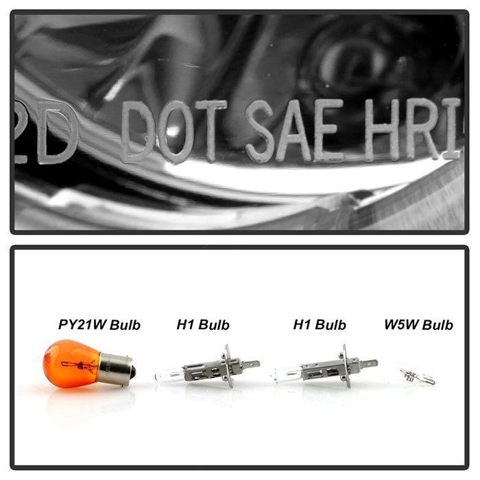 BMW E46 3-Series 00-03 2DR / M3 01-06 2DR 1PC Projector Headlights - Black
