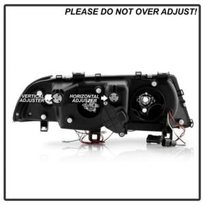 BMW E46 3-Series 00-03 2DR / M3 01-06 2DR 1PC Projector Headlights - Black - Image 8