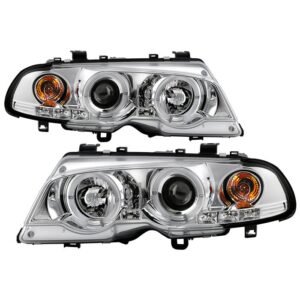 BMW E46 3-Series 00-03 2DR / M3 01-06 2DR 1PC Projector Headlights -Chrome - Image 1
