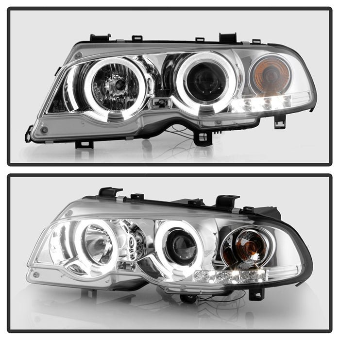 BMW E46 3-Series 00-03 2DR / M3 01-06 2DR 1PC Projector Headlights -Chrome
