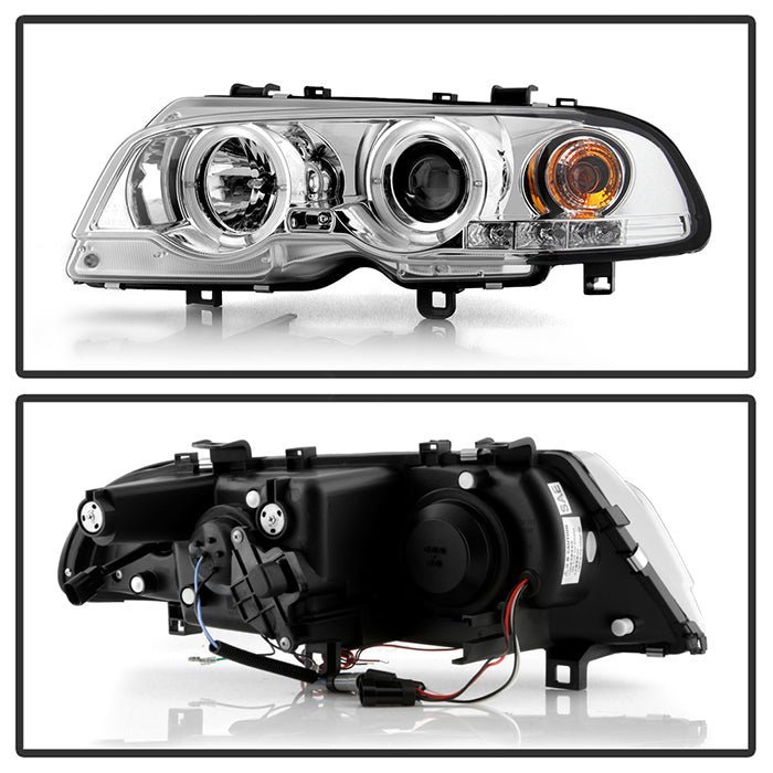 BMW E46 3-Series 00-03 2DR / M3 01-06 2DR 1PC Projector Headlights -Chrome