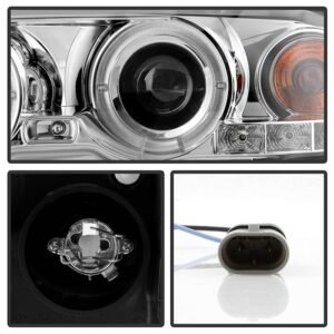 BMW E46 3-Series 00-03 2DR / M3 01-06 2DR 1PC Projector Headlights -Chrome - Image 3