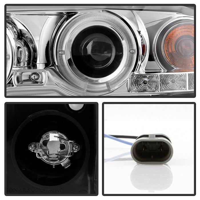 BMW E46 3-Series 00-03 2DR / M3 01-06 2DR 1PC Projector Headlights -Chrome