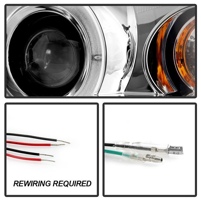 BMW E46 3-Series 00-03 2DR / M3 01-06 2DR 1PC Projector Headlights -Chrome