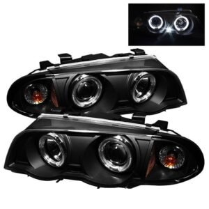BMW E46 3-Series 99-01 4DR Projector Headlights - Black - Image 1