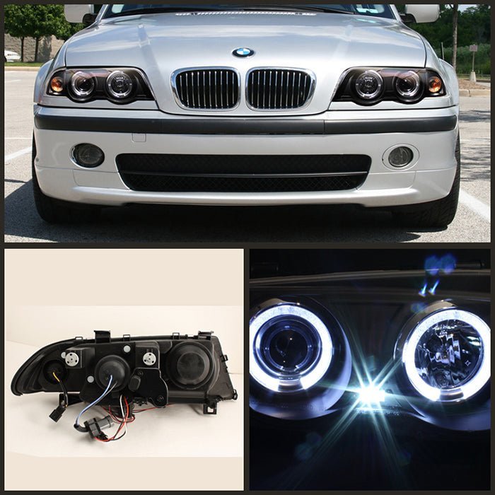 BMW E46 3-Series 99-01 4DR Projector Headlights - Black