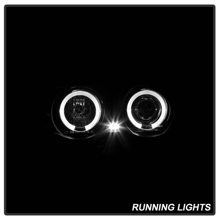 BMW E46 3-Series 99-01 4DR Projector Headlights - Black Smoke