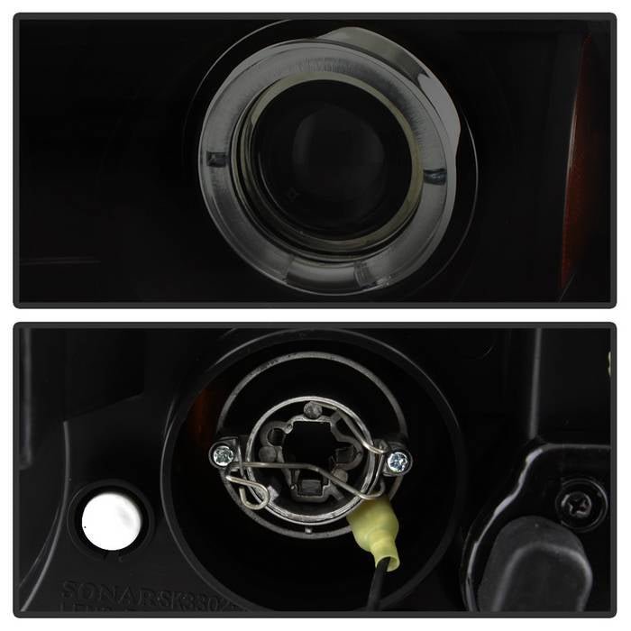 BMW E46 3-Series 99-01 4DR Projector Headlights - Black Smoke