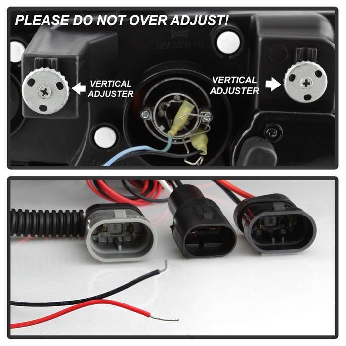 BMW E46 3-Series 99-01 4DR Projector Headlights - Black Smoke