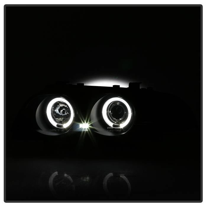 BMW E46 3-Series 99-01 4DR Projector Headlights - Black Smoke