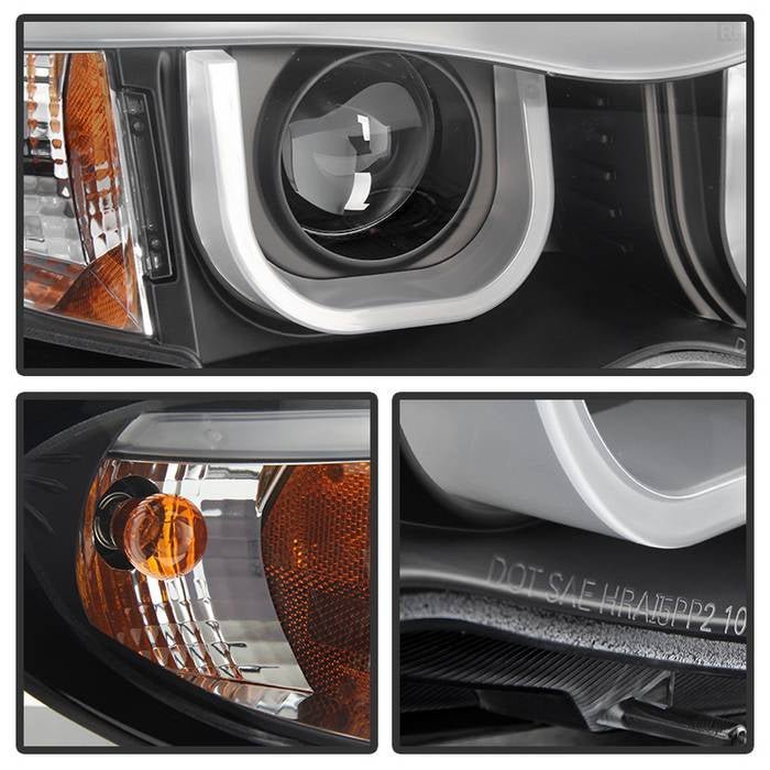 BMW E46 3-Series 02-05 4DR Projector Headlights 1PC- Black