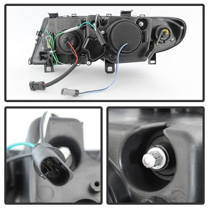 BMW E46 3-Series 02-05 4DR Projector Headlights 1PC- Black