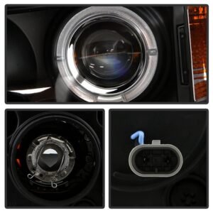 BMW E46 3-Series 02-05 4DR Projector Headlights 1PC- Black - Image 4